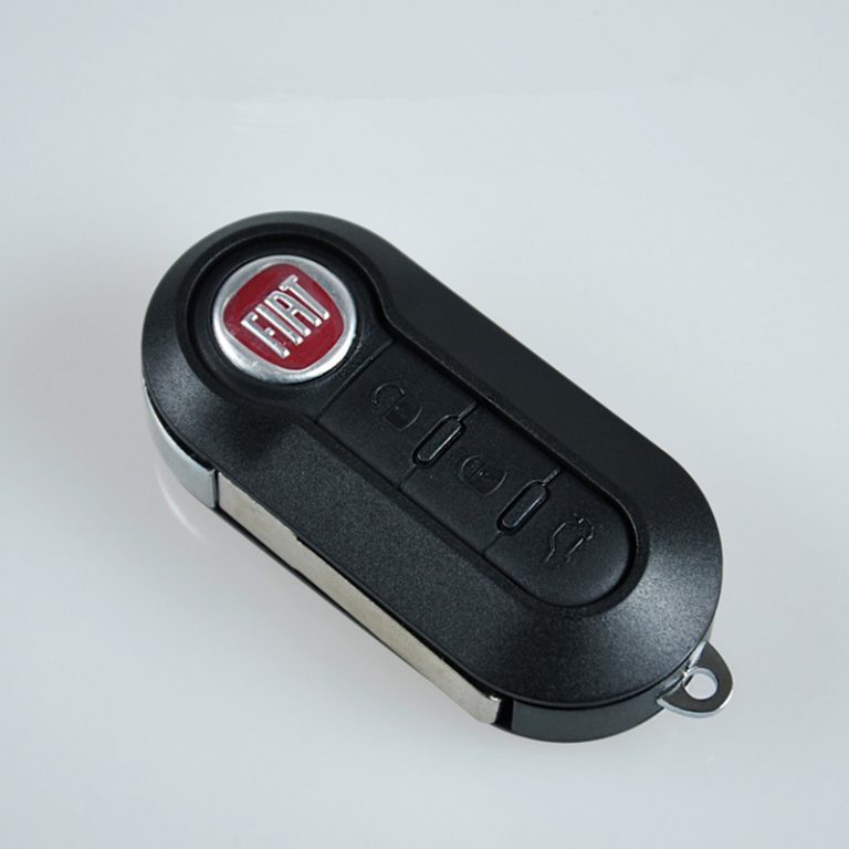 Voorbeeld foto van een fiat sleutel, zo een fiat sleutel kunt u ook bij directautosleutel.nl bijmaken.
