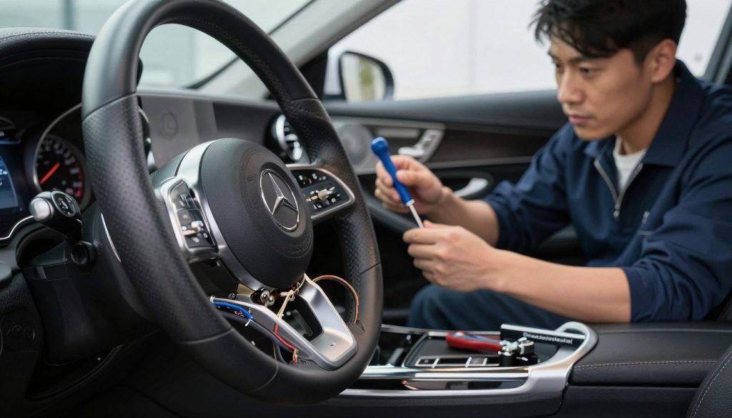 mercedes stuurkolom defect