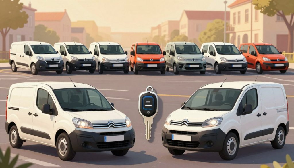 Verschillende generaties Citroën Berlingo en hun sleuteltypes